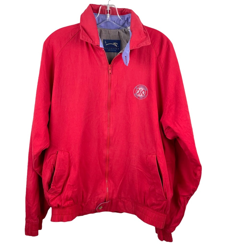 Vintage Duckster St. Andrews Boca Raton Golf Jacket Size Large